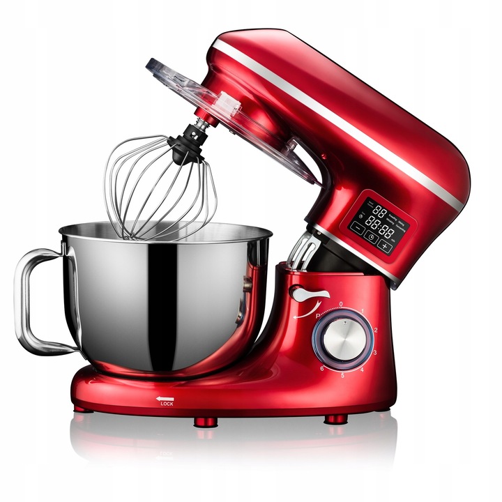 Kerch MyCHEF HOT konyhai robotgép, 2000W, 6,2L, melegítő funkció, fém, piros