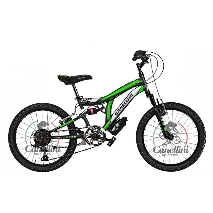 Canellini COLORADO 20" MTB kerékpár fiúknak - Titán/Zöld