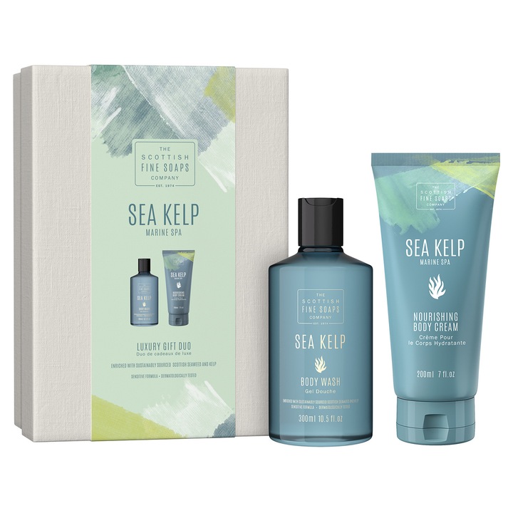 Set Duo de Lux Scottish Fine Soaps Sea Kelp, gel de dus + crema de corp, unisex, normal, 1x Gel de dus 1x Crema de corp