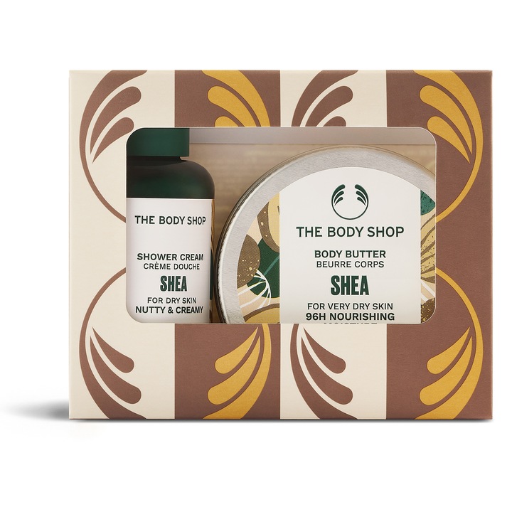 Set cadou The Body Shop, crema de dus 60 ml, unt de corp 50 ml, multicolor