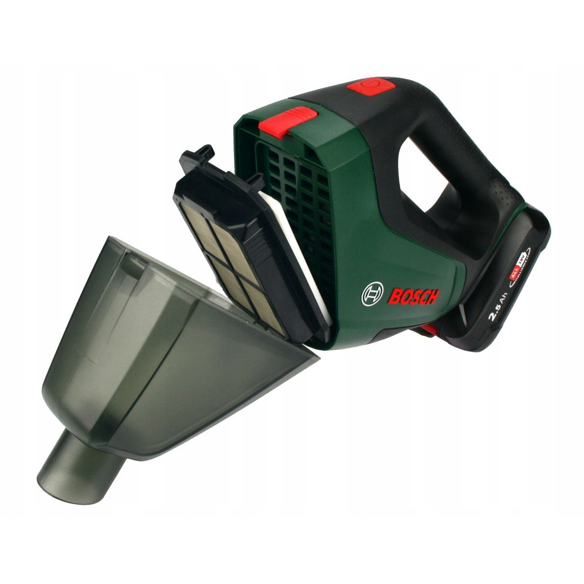 Aspirator vertical fara fir UniversalVac 18, Bosch, 2,5Ah, sistem ECP, 1,3kg