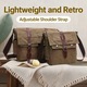 Мъжка чанта за рамо, asskanaer, Crossbody, Регулируема презрамка, Сигурен цип, Против кражба, Водоустойчива, Може да побере телефон, Очила, Малки таблети, За пътуване, ваканция, Платно, 24*9.5*28 см, Каки