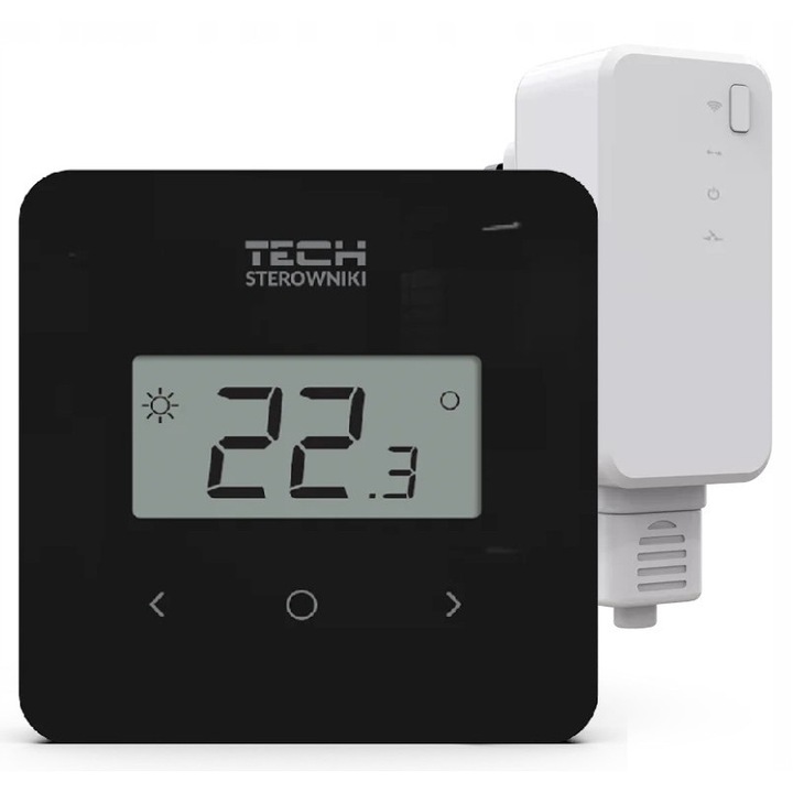 Vezeték nélküli szabályozó Tech T-2.2, fekete, hőmérséklet-szabályozáshoz, 50C-350C, 2xAAA