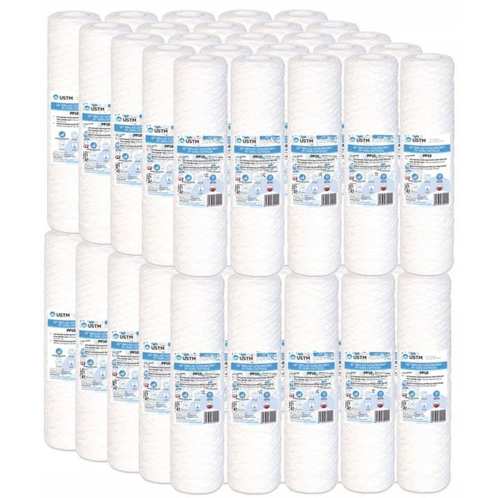 Filtru de apa UST-M, snur, 20 microni, set 50 bucati, 255x55mm, durabilitate 6 luni