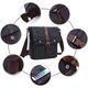 Мъжка чанта за рамо, Asskanaer, Crossbody, Регулируема презрамка, Сигурен цип, Против кражба, Водоустойчива, Може да побере телефон, Очила, Малки таблети, За пътуване, ваканция, Платно, 24*9.5*28 см, Черна