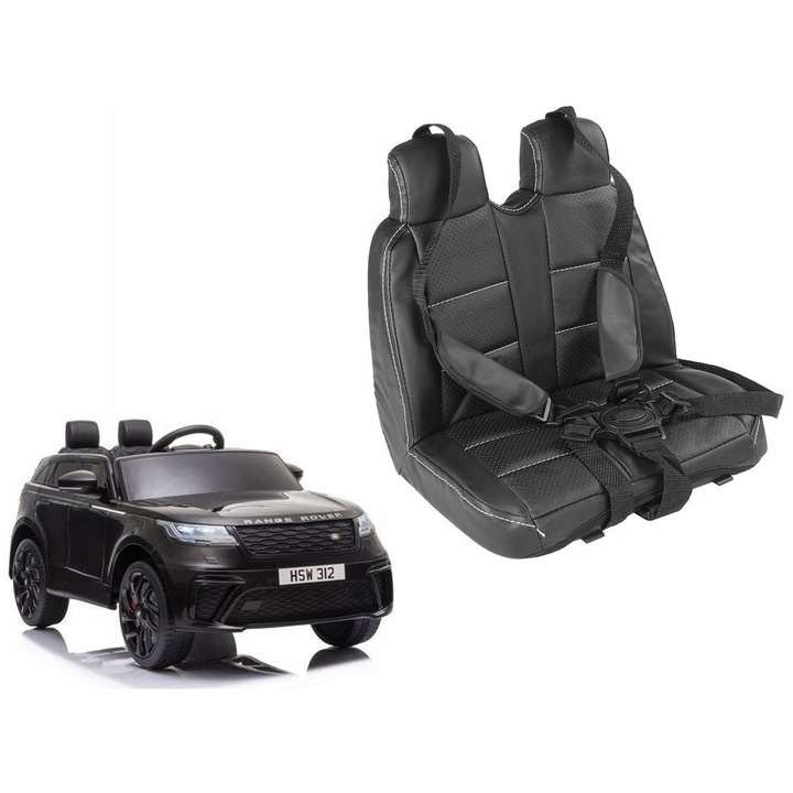 Husa scaun auto, ecopiele, 33x29x19cm, set cu centura de siguranta, multicolor