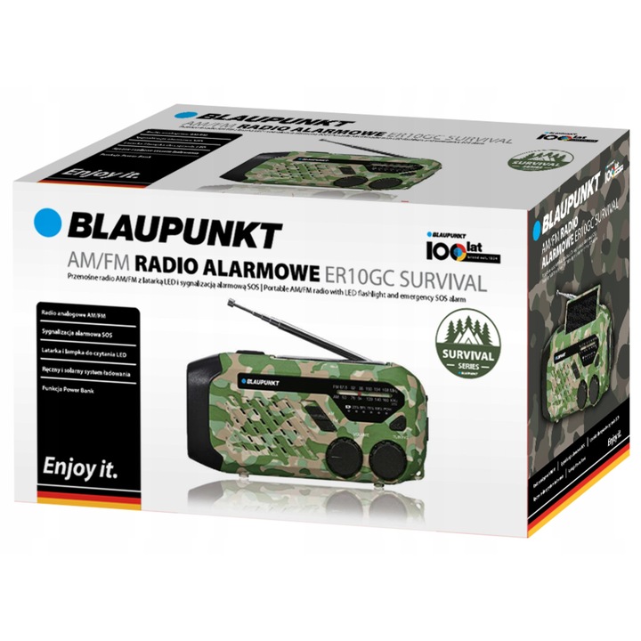 Radio portabil Blaupunkt ER10GC AM, FM, alimentare cu baterii, culoare neagra