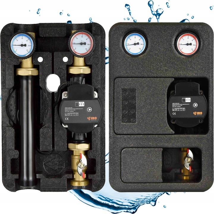 Grupa pompowa IBO GP PRO BO + Pompa Obiegowa AMG 25-60/180, 10m3/h, 5 bar, 1" x 1 1/2"