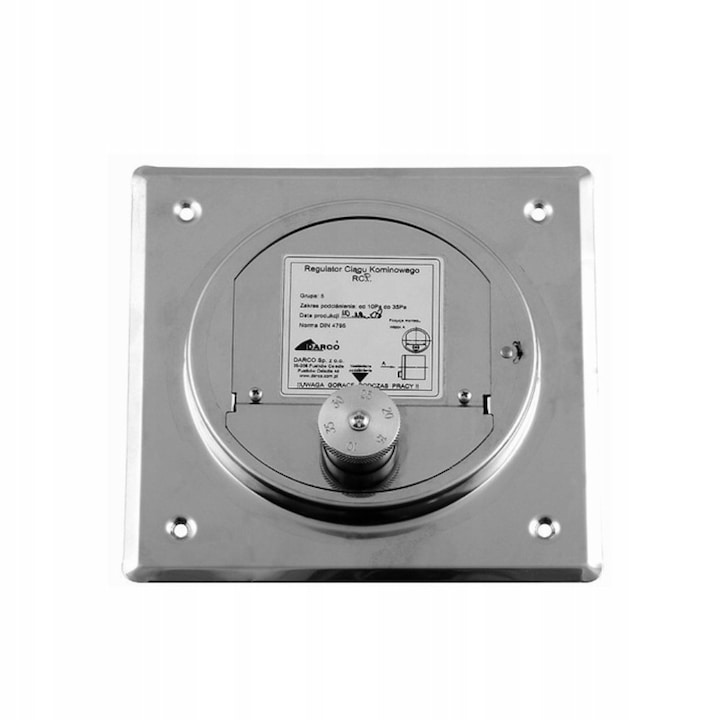 Regulator de tiraj pentru cos de fum Darco 140x140mm, ajustabil