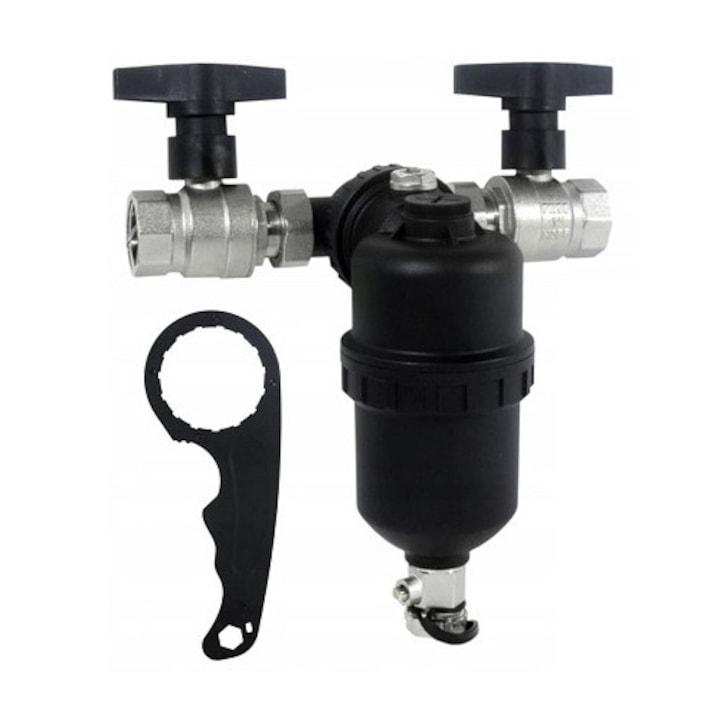 Separator magnetic pentru instalatii C.O. Perfexim, 1" DN25, 6,9 m/h, nylon, negru