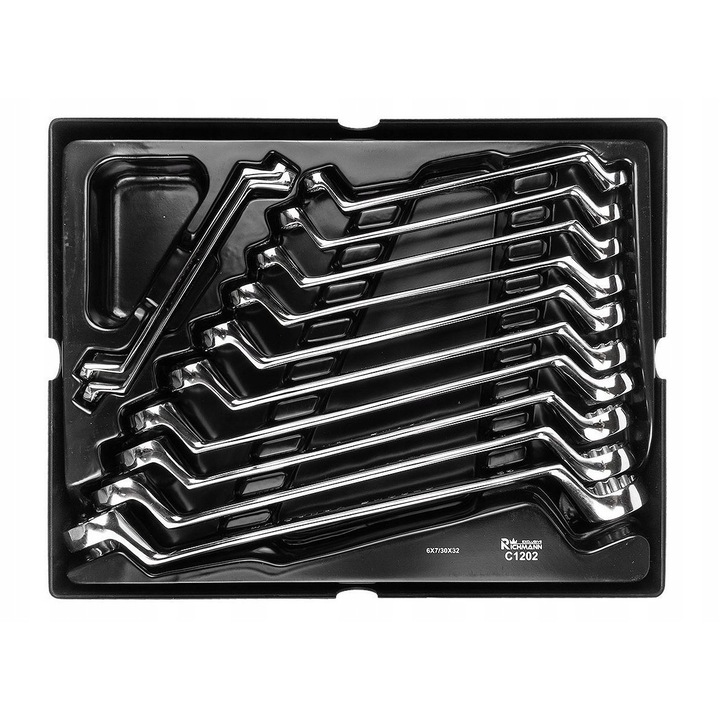 Set chei giete Richmann 12 piese 6x32mm, din otel cr-v, cu suport 385x290mm