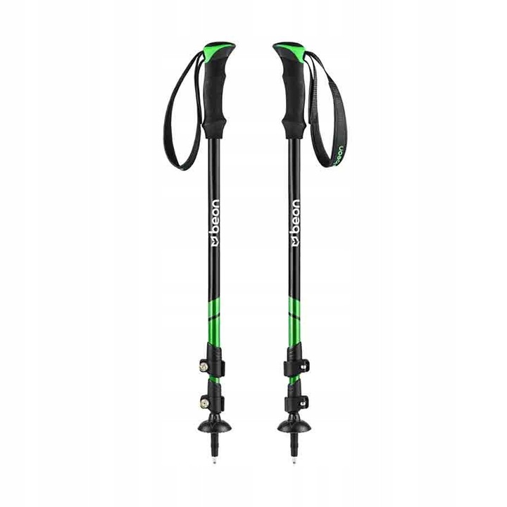 Set 2 bete trekking Beon Smart, 61-135 cm, portocalii, cu manere din spuma EVA