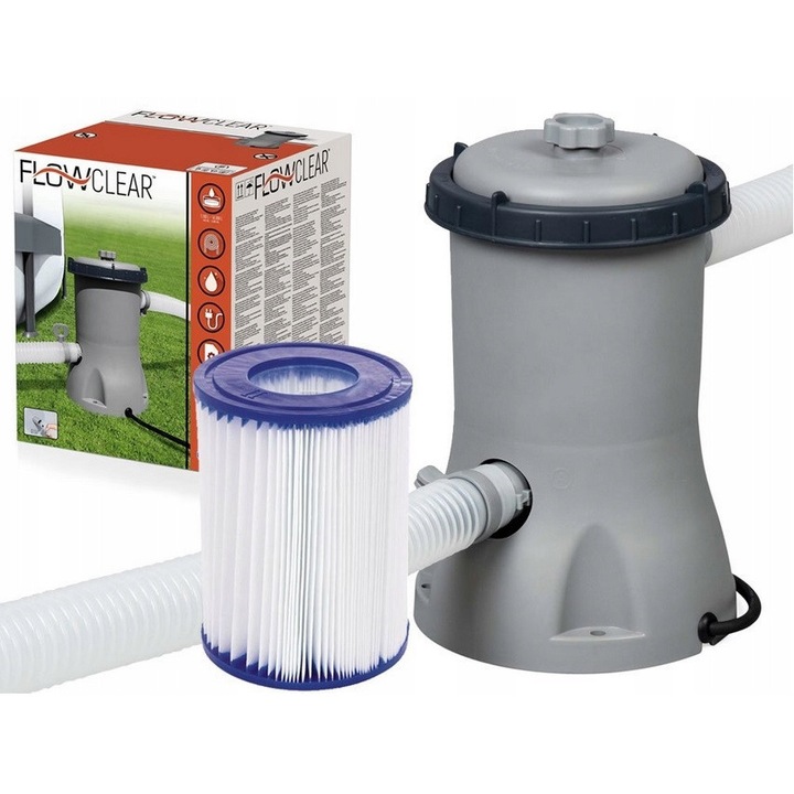 Pompa filtrujaca pentru piscina, Bestway, 2006 l/h, set complet, 220-240V, 32mm