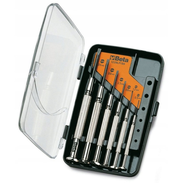 BETA 1,2-3mm precíziós lapos csavarhúzó készlet 6 darab