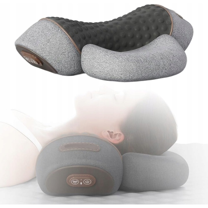 Масажор за крака 3 в 1, сив и черен, с вибрации, нагряване и въздушни възглавници