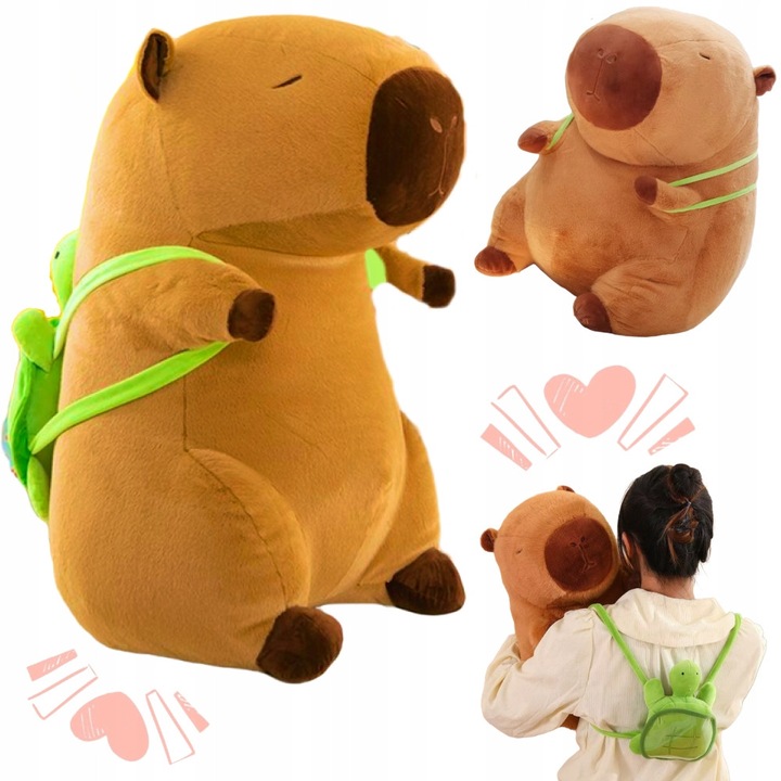 Kapibara plusz 80 cm, jucarie de plus, design limitat, multicolor