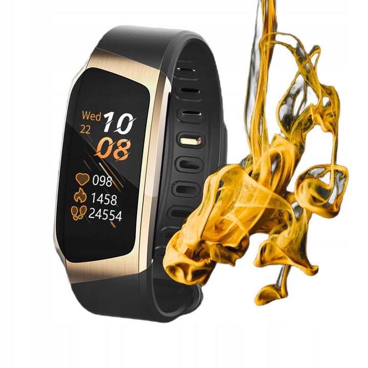 Ceas inteligent, bratara fitness, monitorizare activitate, senzor puls, IP67,