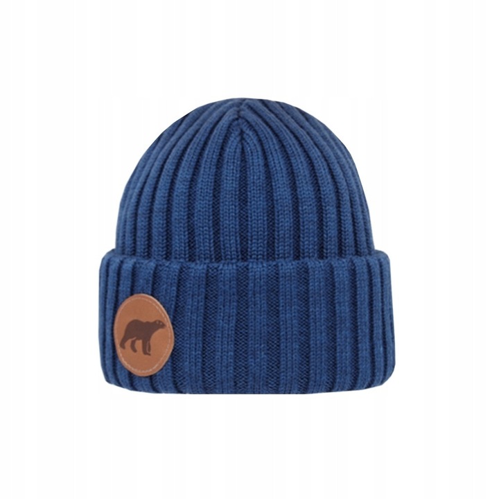 Női sapka, tengerészkék, merinó gyapjú, tengerészkék