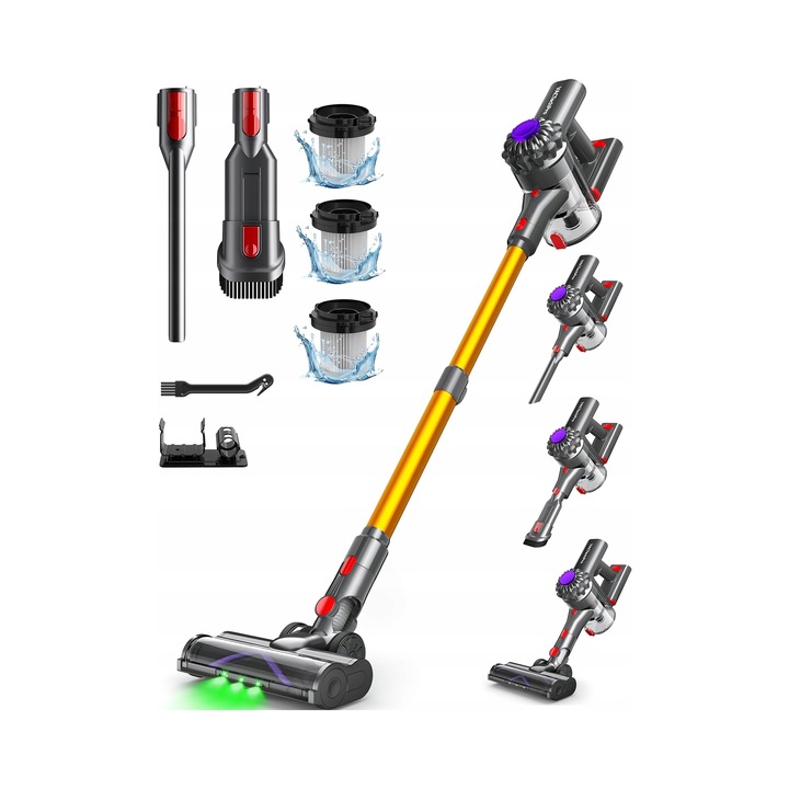 Aspirator fara fir VACTechPro V15, aurie, 2.4kg, set 1 buc.