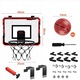 Kosárlabda szett táblával, karikával és elektronikus számlálóval, többszínű