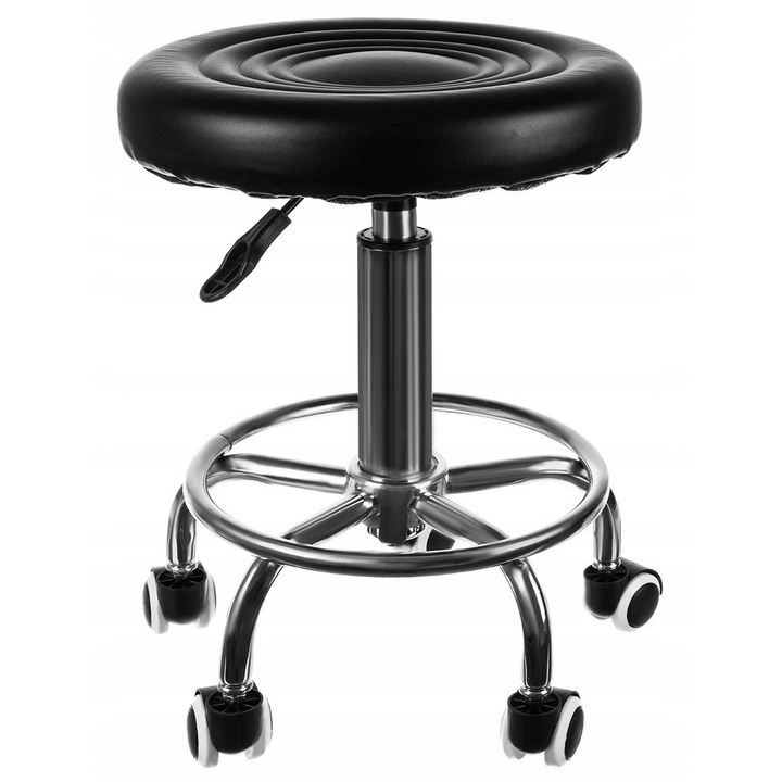 Hoker cosmetic, PAKO, negru, 32x59cm, rotativ, reglabil pe inaltime, max 150kg