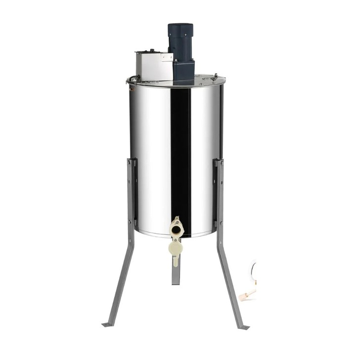 Extractor electric de miere din otel inoxidabil, 2-4 rame, argintiu, 100-108 cm
