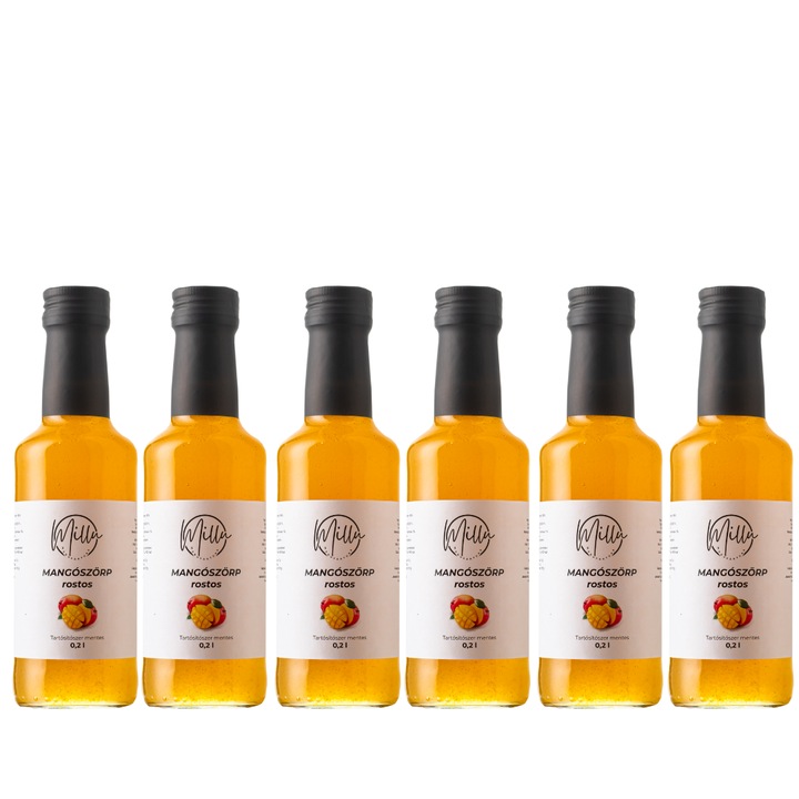 Millu Manufaktúra Mangószörp (rostos) 0, 2L x 6 db Tartósítószer mentes
