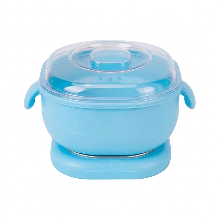 Incalzitor ceara NEXTLY, recipient detasabil silicon, 400ml, 100W, albastru, 12.5x12.5x10cm