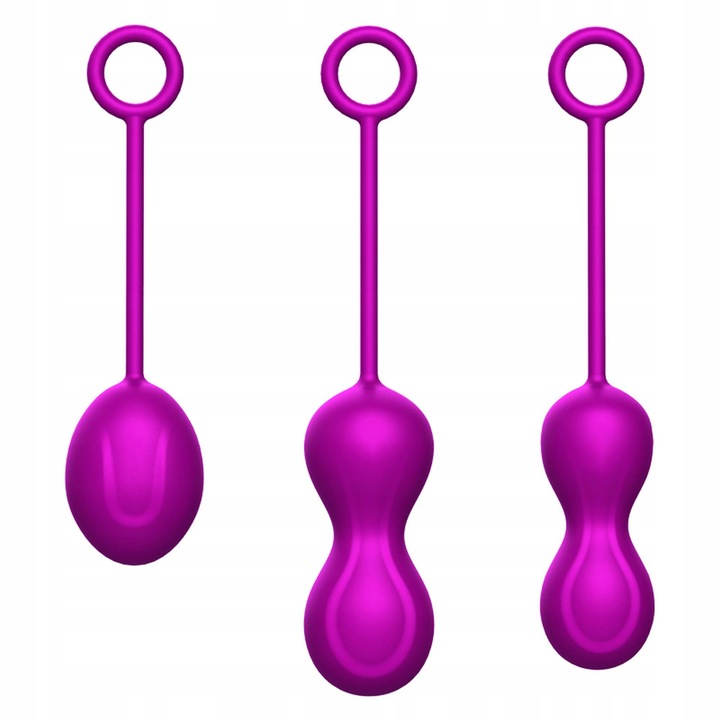 Set 3 bile vaginale Foxshow, silicon medical, mov, dimensiuni variate