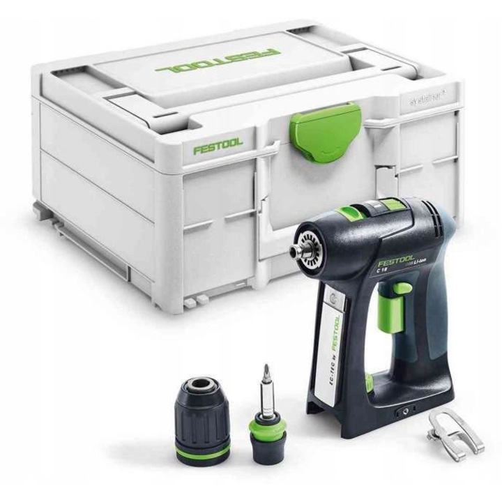 Masina de gaurit si insurubat Festool C 18-Basic 18V 4Ah, fara perii, 1,7kg, 2 viteze