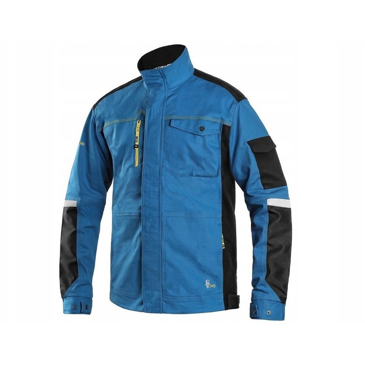 Jacheta de lucru CXS Stretch, albastra, material Canvas, rezistenta, cu ventilare spate,, 52 EU