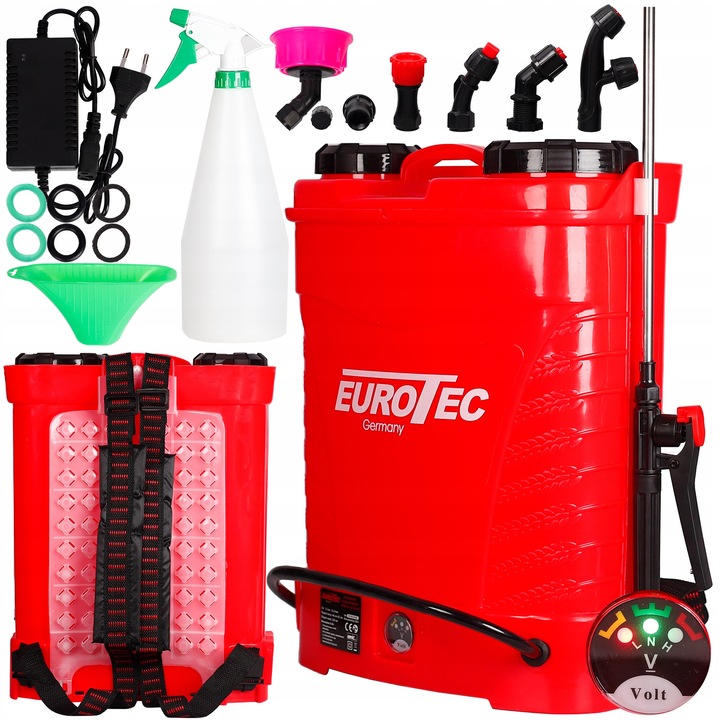 Opryskiwacz electric Eurotec EUAC-16, 16L, 12V, pompa membrana, set complet