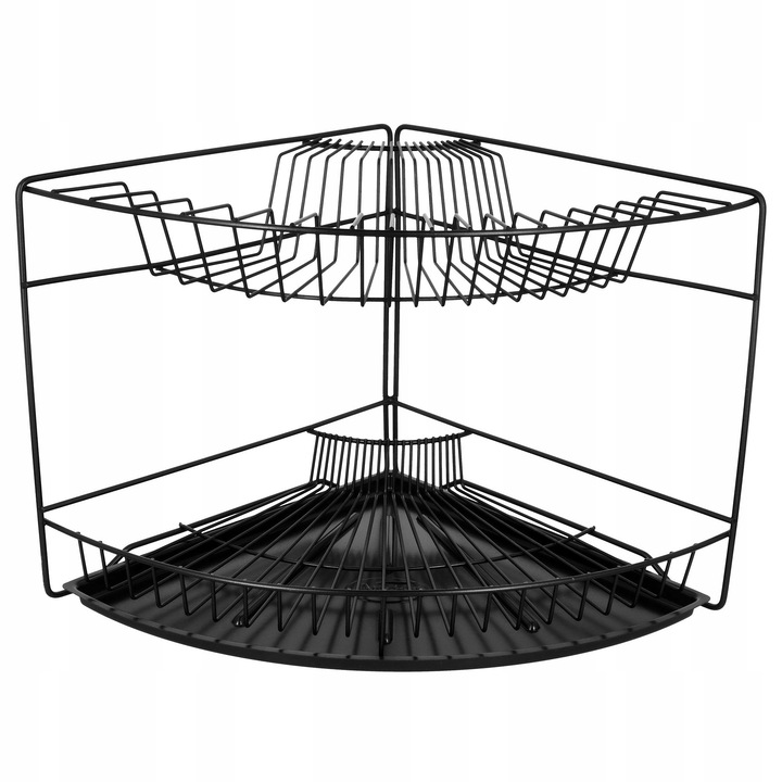 Scurgator vase Ander, 2 niveluri, 34x47x30cm, negru