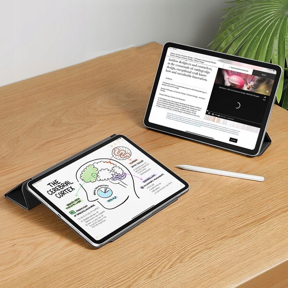 Husa pentru tableta, ESR, Rebound Magnetic, neagra, pentru iPad Pro 11" 2024-2025, cu suport si loc pentru stylus, set 1x husa