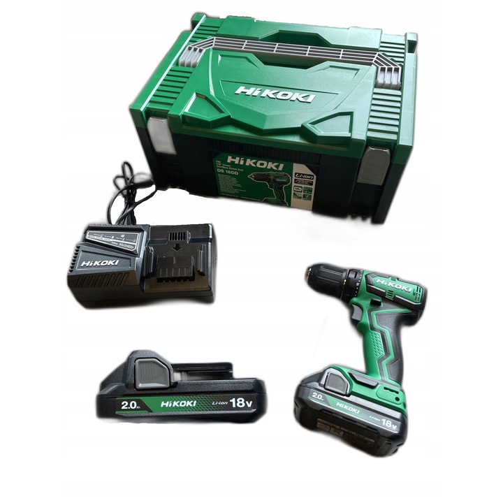 Акумулаторна бормашина HiKOKI DS18DD, 18 V, 2 батерии 2,0Ah, 55 Nm, 1,2 kg