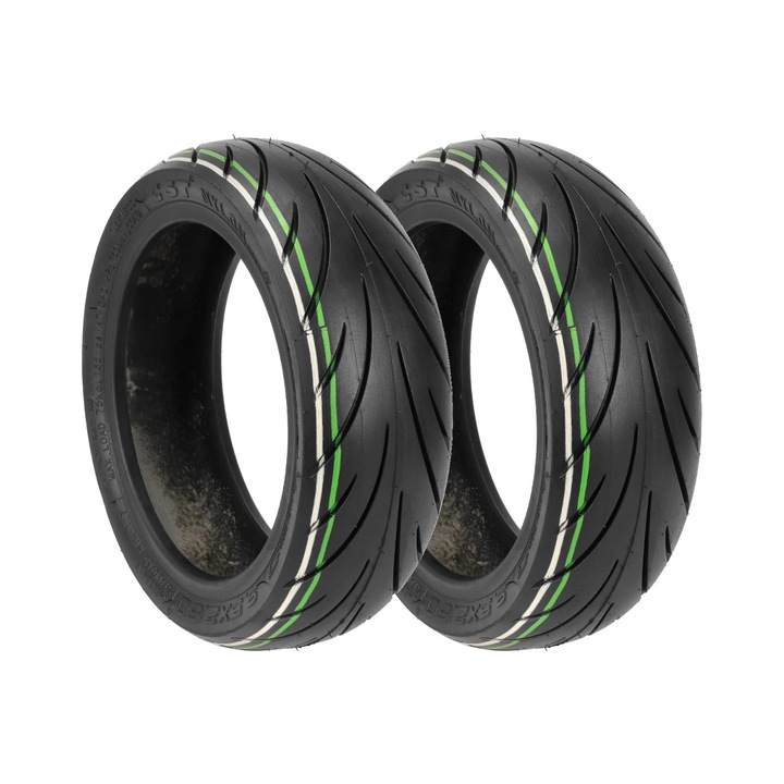 Set 2x Opona CST 9.5x2.50" Pneumatica Tubeless, Neagra