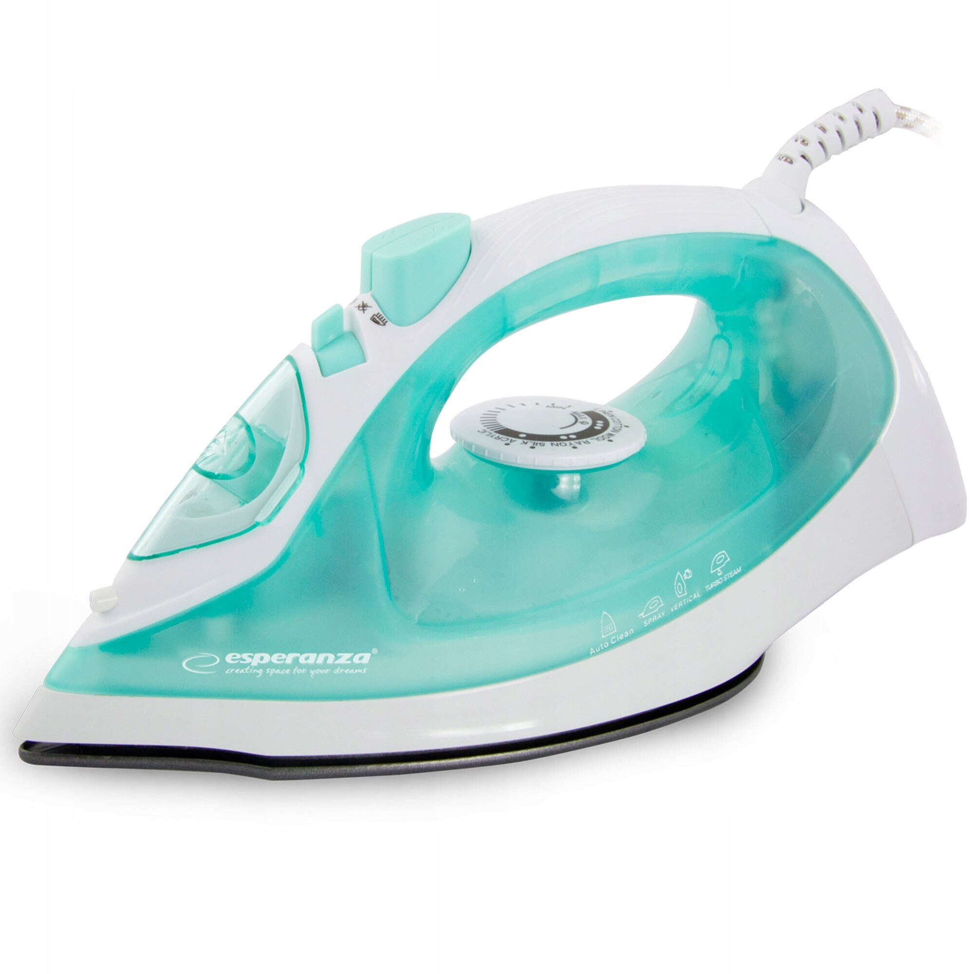 Fier de calcat Esperanza Silk 2200 W, abur, negru, 2200W