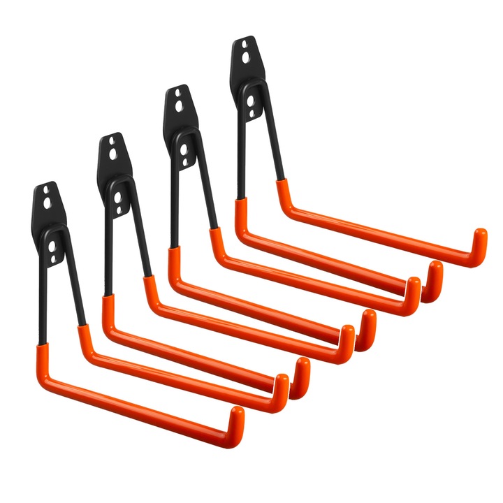 Suport de perete Maclean, MC-444, set 4 bucati, pentru anvelope si unelte, sarcina maxima 25 kg