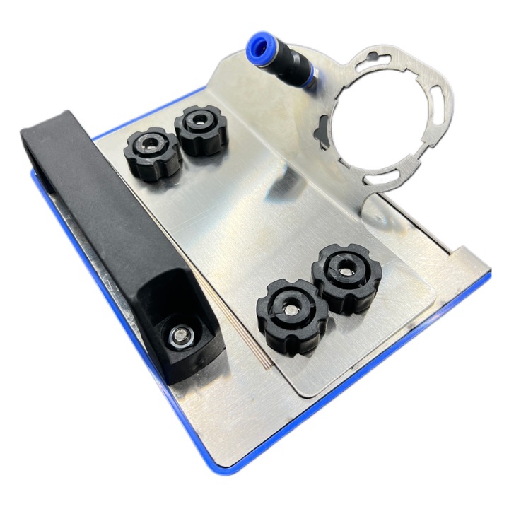 Dispozitiv de chamfrat 45 grade pentru polizor unghiular, auxiliar portabil, pentru lucrari de lemn si zidarie