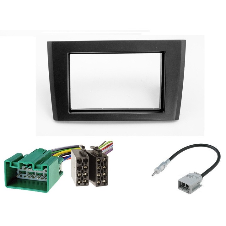 Rama montaj 2DIN Volvo XC90, antracit, set complet