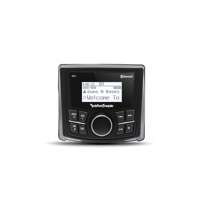 Receiver multimedia Rockford Fosgate PMX-1, Bluetooth, 2,3" LCD, IPX6, 11,5x3,8x4,2cm