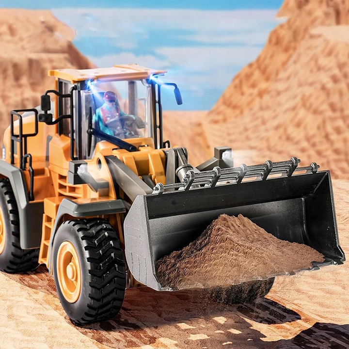 Masinuta RC buldozer, set, 30x15x10cm, multicolor