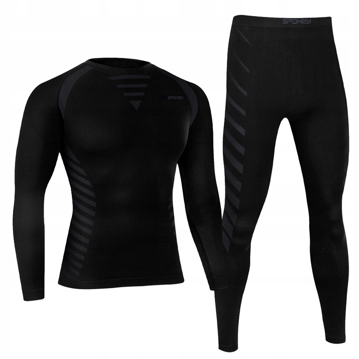 Lenjerie intima sport barbati, Spokey, Poliamida, Negru
