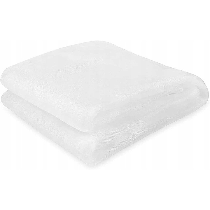 Защитна мрежа за градина Martom, 2x30м, бяла, 80 меша, защита срещу насекоми и птици