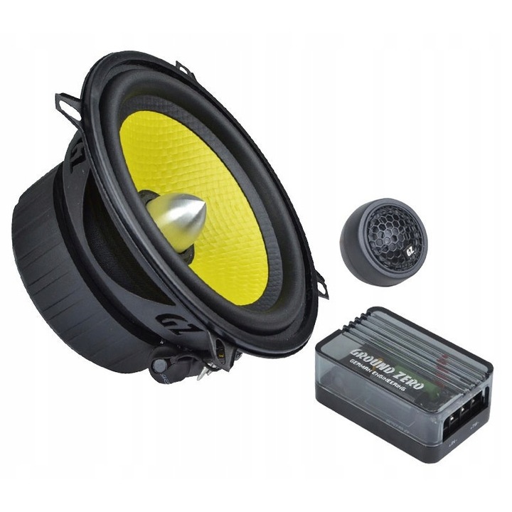 Set boxe auto Ground Zero GZTC 130.2X Titanium, 130mm, 3Ohm, membrana HQPP, 80W RMS