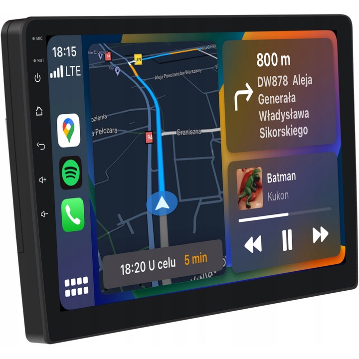 Radio auto VORDON HX-100 2 DIN, Bluetooth, 4x60W, negru, pentru Skoda Octavia 2015-2021