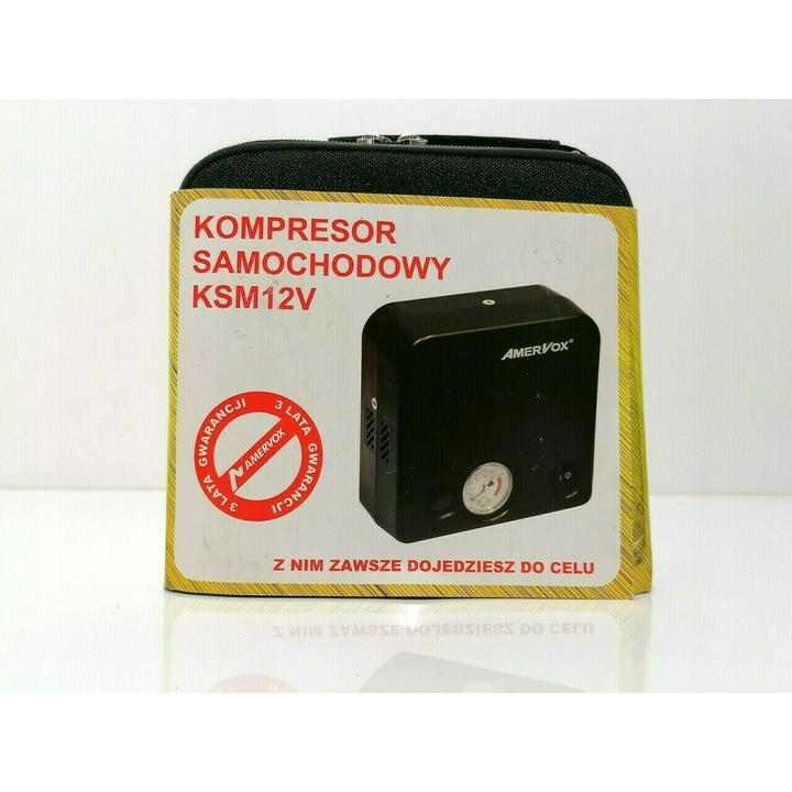 Compresor auto 12V, manometru, 3 capete, 5 bar, 18x17x8cm, set