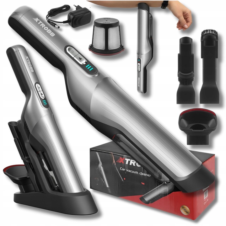 Aspirator auto ProVac Xtrobb, 100W, 16000 Pa, fara fir, negru