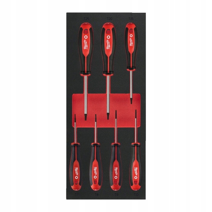 Set de surubelnite Milwaukee, 7 piese, capete magnetice, dimensiuni variate