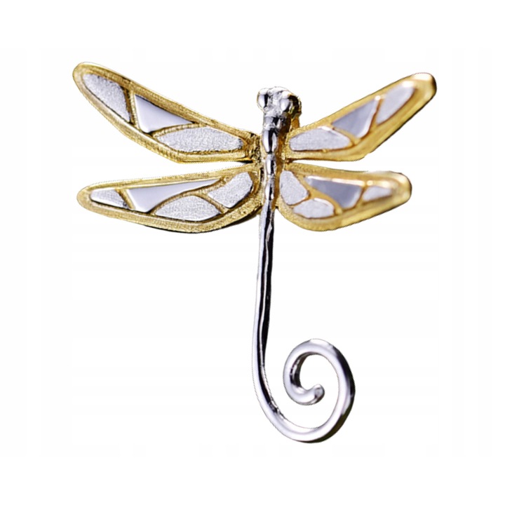 Colier Trusky Wazka, argint S925, 43cm, 2,5x2,7cm, auriu